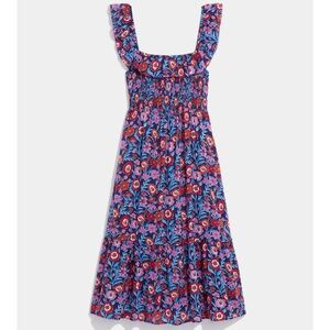 Vineyard Vines Tisbury Floral Smocked Midi Dress
